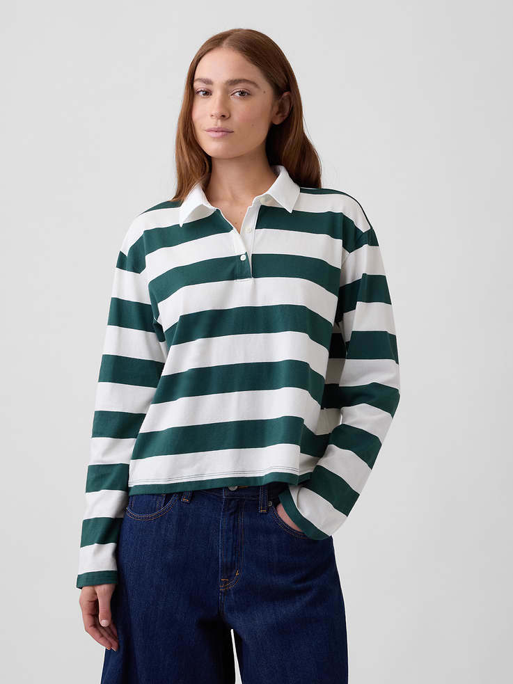 Image number 1 showing, Relaxed Rugby Polo Shirt