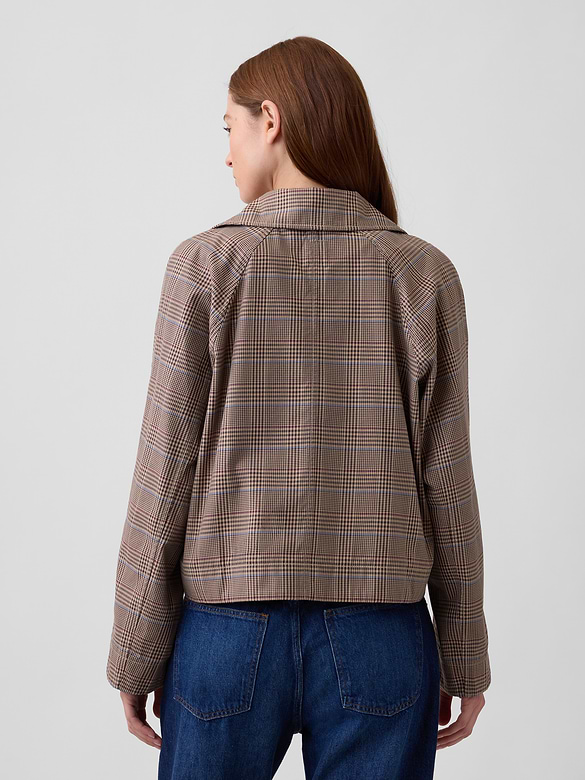 Relaxed Cropped Trench Coat