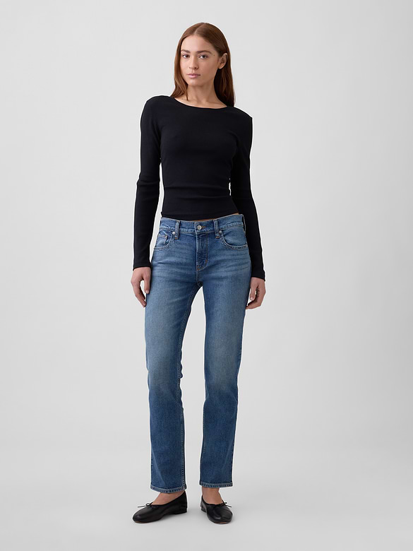 Mid Rise '90s Slim Straight Jeans