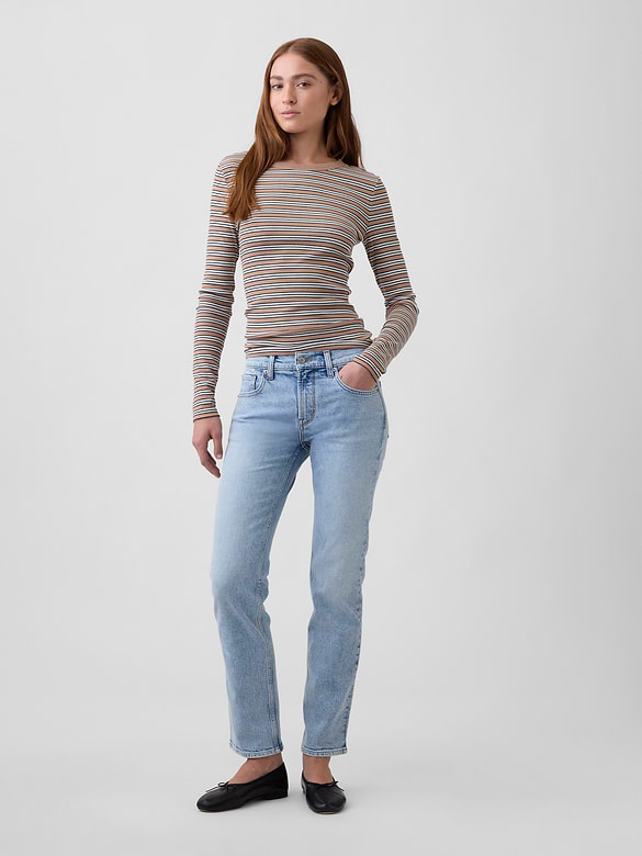 Mid Rise '90s Slim Straight Jeans