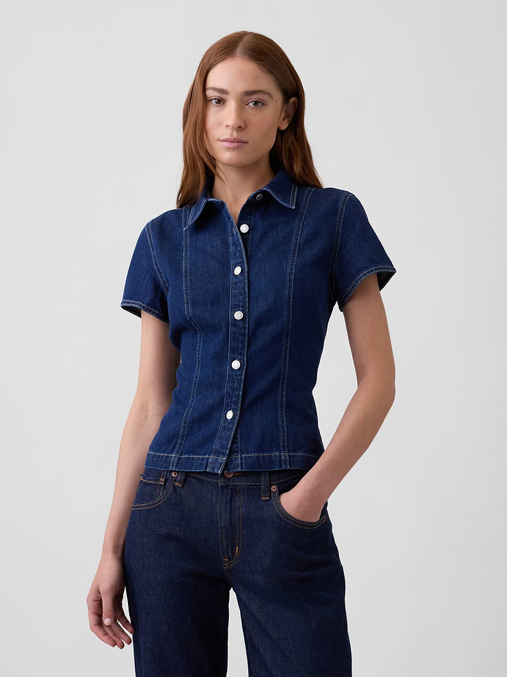 Image number 1 showing, Fitted Denim Shirt