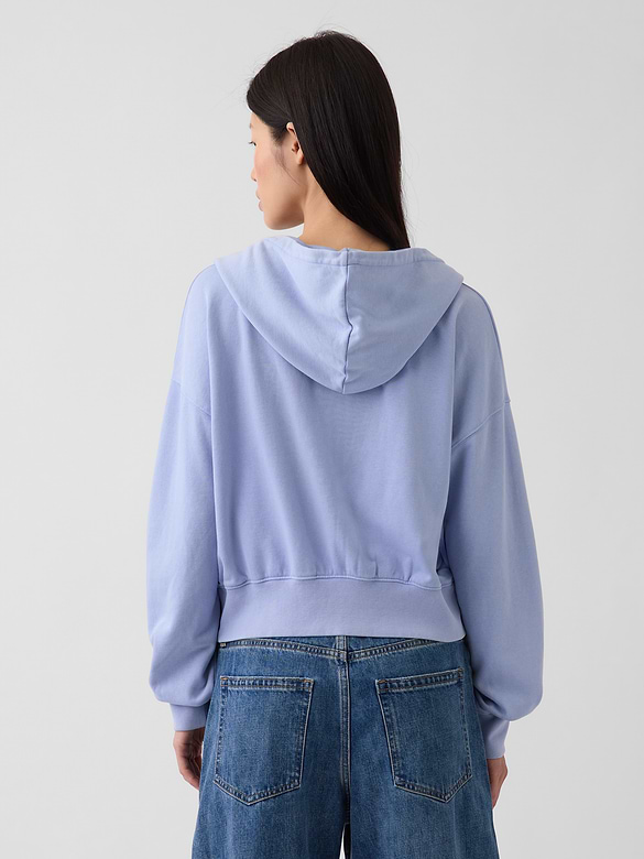 VintageSoft Terry Oversized Wedge Zip Hoodie
