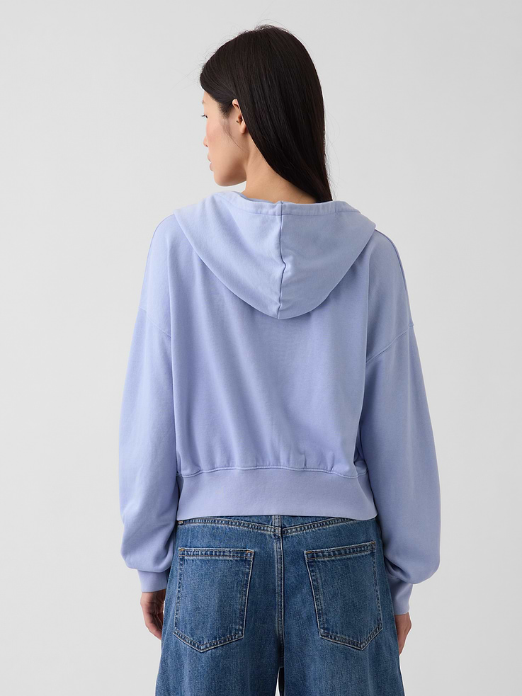 Image number 3 showing, VintageSoft Terry Oversized Wedge Zip Hoodie
