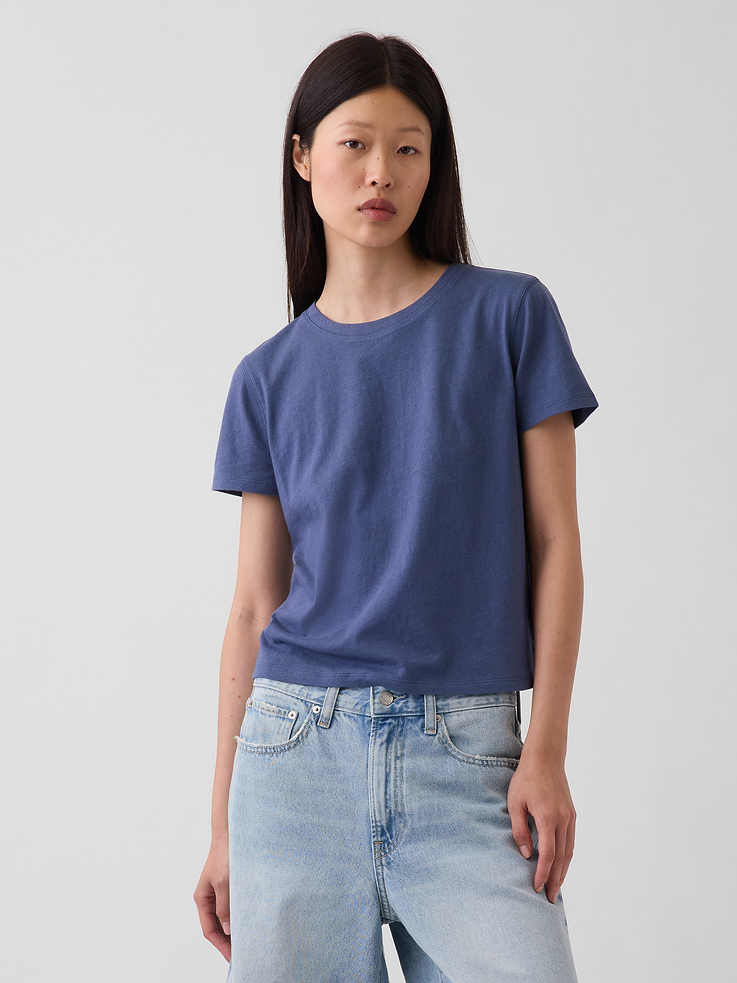 Image number 1 showing, 100% Cotton Authentic Shrunken T-Shirt