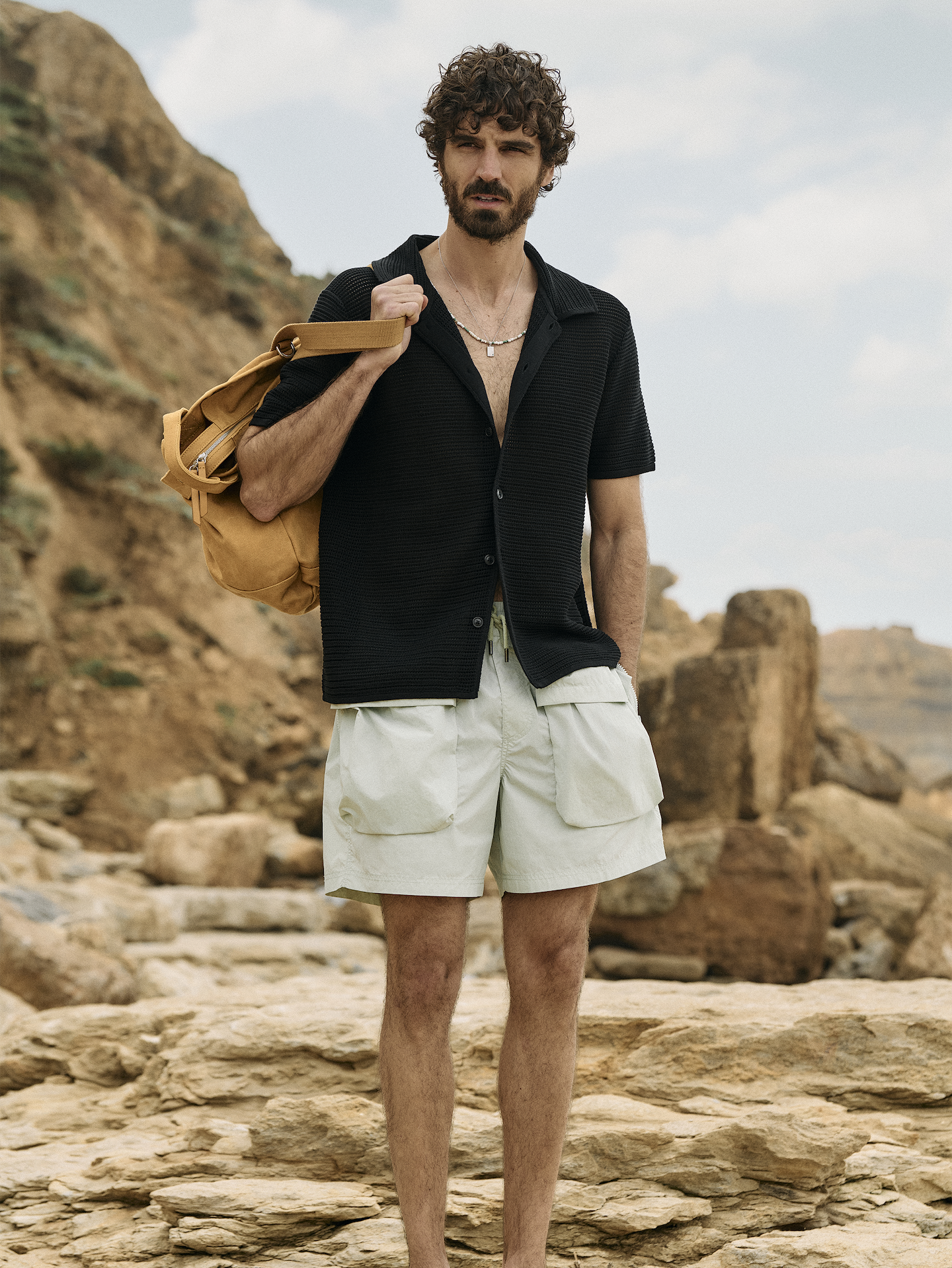 Image number 5 showing, Cotton Mesh Polo Cardigan