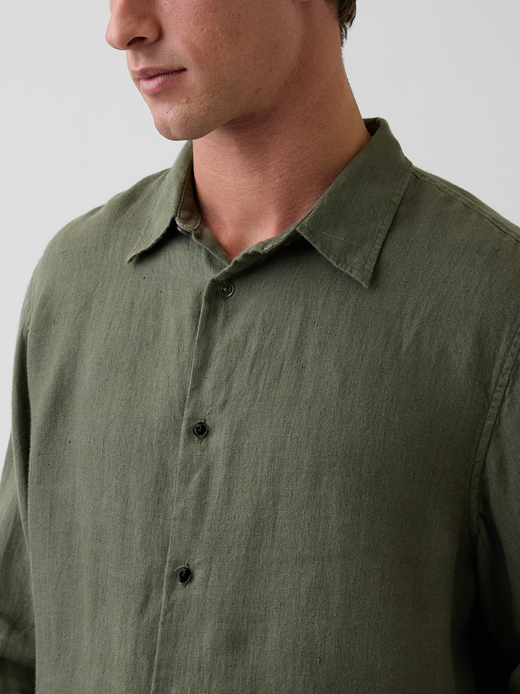 Image number 4 showing, 100% Linen Relaxed Shirt