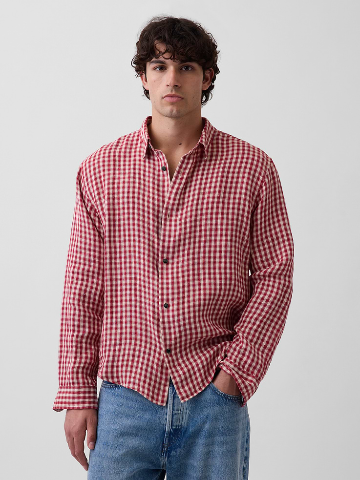 Image number 1 showing, 100% Linen Relaxed Shirt
