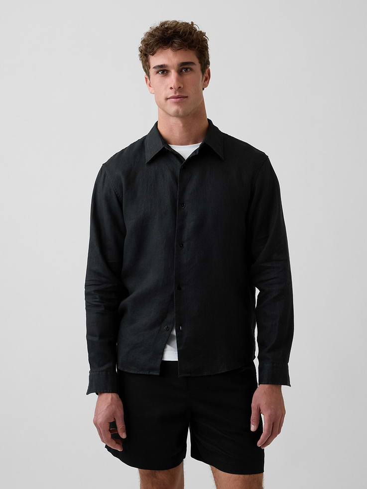 Image number 1 showing, 100% Linen Relaxed Shirt