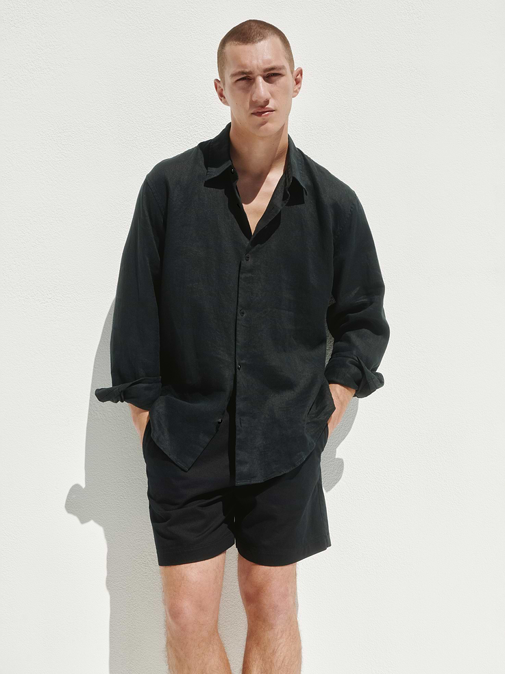 Image number 7 showing, 5.5" Linen-Blend Relaxed Shorts