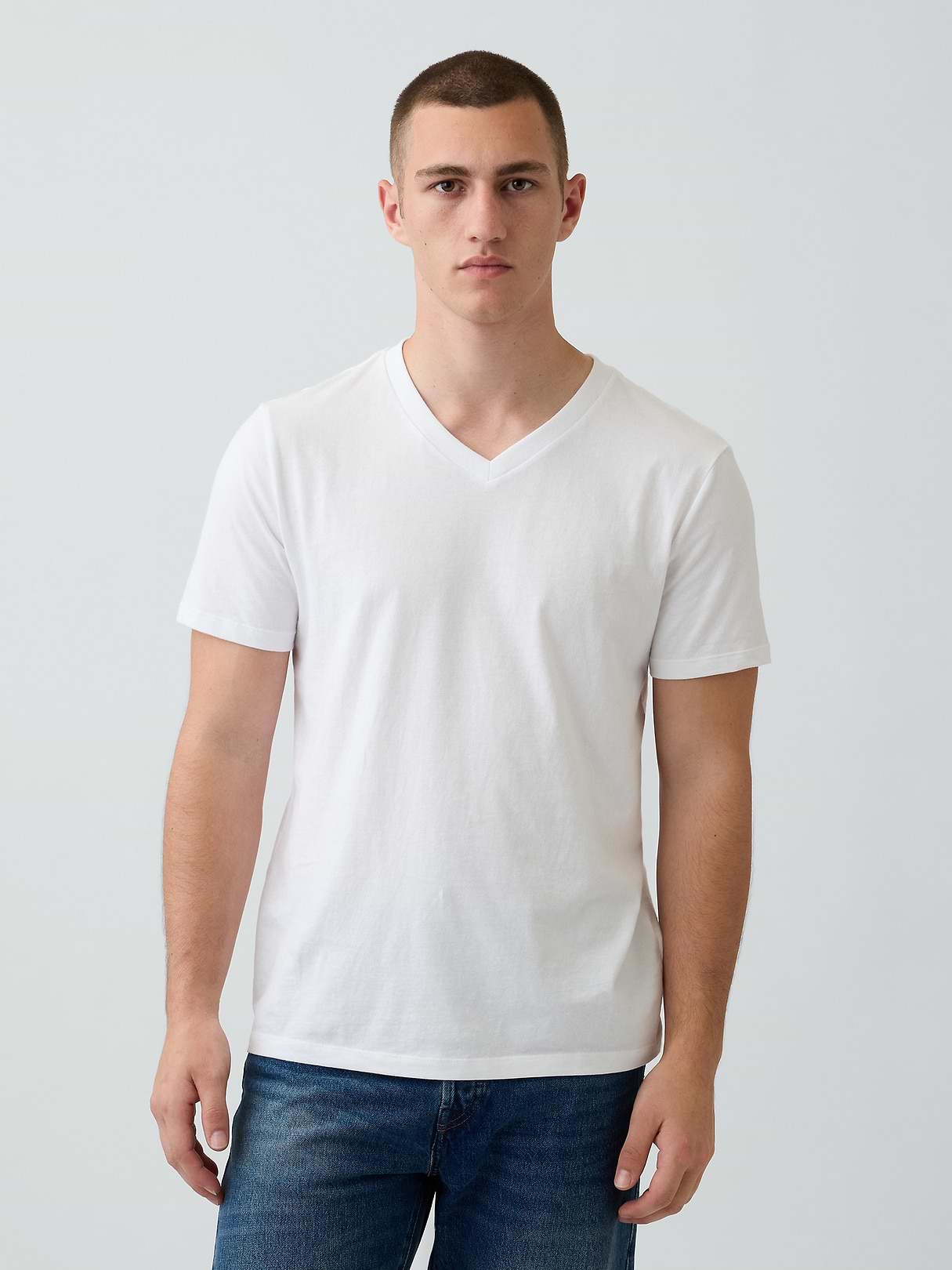 Cotton Jersey V-Neck T-Shirt | Gap