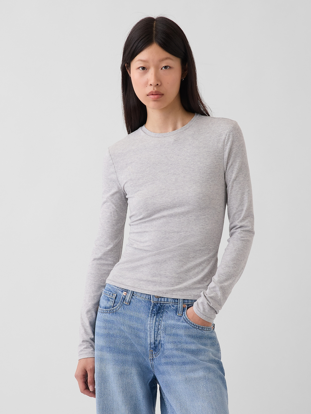 トップス SMOOTH COTTON JERSEY TOP CloseKnit Jersey T-Shirt | Gap