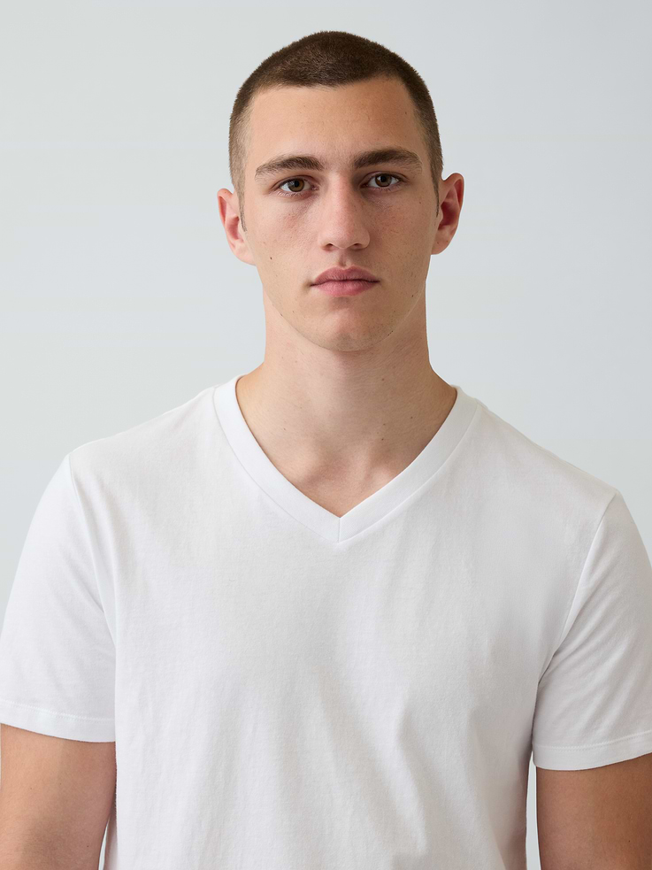 Image number 4 showing, Cotton Jersey V-Neck T-Shirt