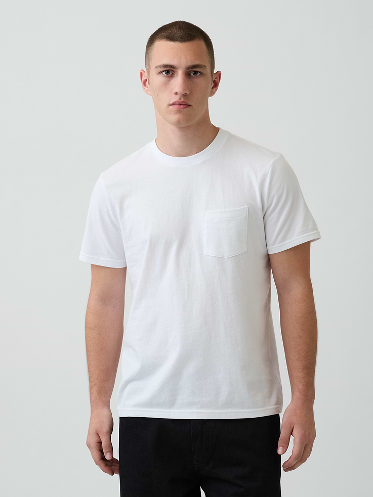 Image number 1 showing, Adult Organic Cotton Pocket T-Shirt