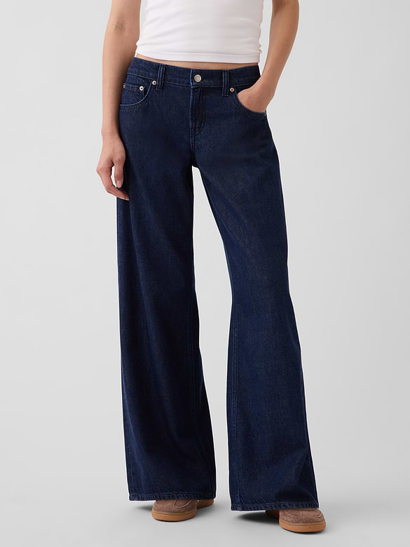Low Rise UltraSoft Stride Wide-Leg Jeans