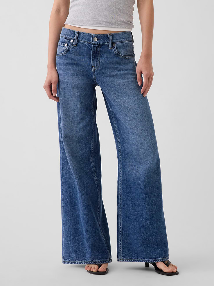 Image number 2 showing, Low Rise UltraSoft Stride Wide-Leg Jeans