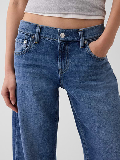 Image number 5 showing, Low Rise UltraSoft Stride Wide-Leg Jeans