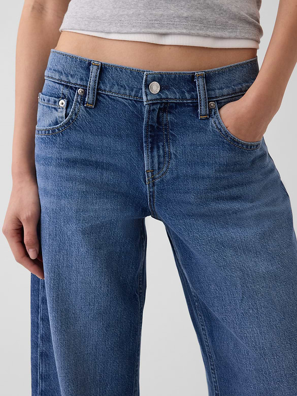 Low Rise UltraSoft Stride Wide-Leg Jeans