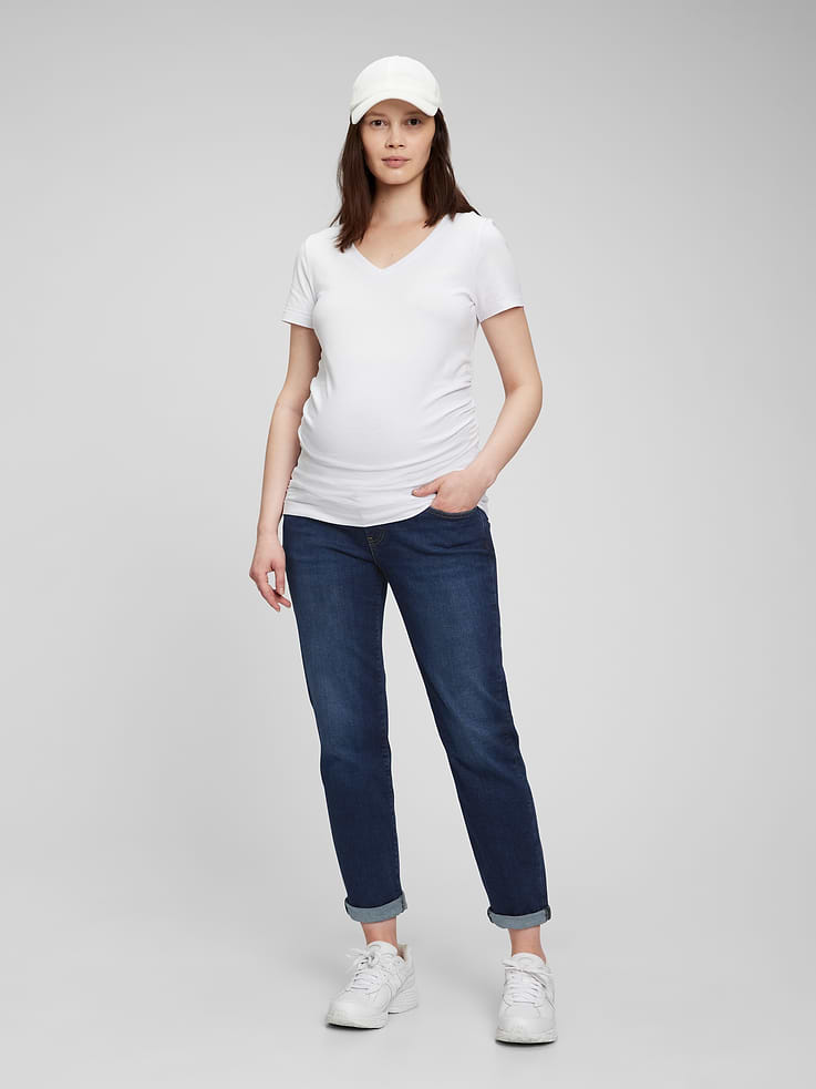 Image number 4 showing, Maternity Full-Panel Slim Jeans