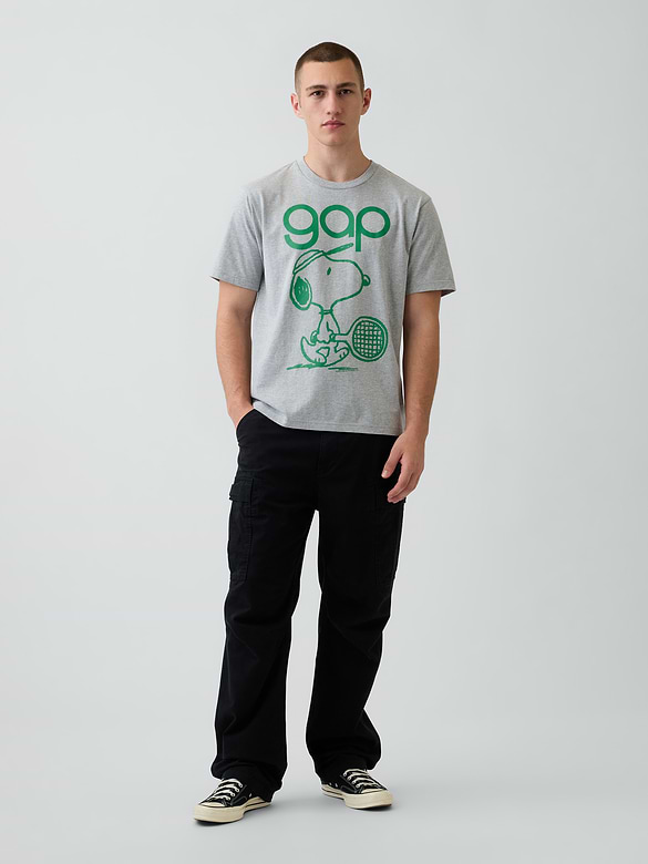 Snoopy Logo Relaxed Graphic T-Shirt