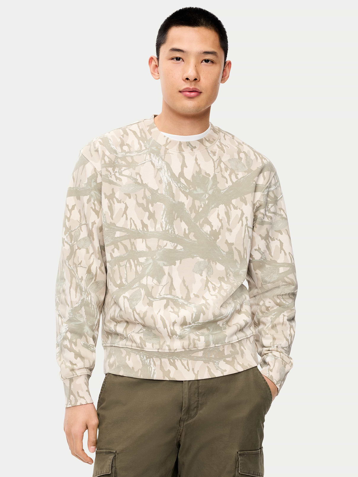 Image number 1 showing, Loose Printed Rotation Crew-Neck Sweatshirt