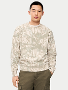 Image number 1 showing, Loose Printed Rotation Crew-Neck Sweatshirt