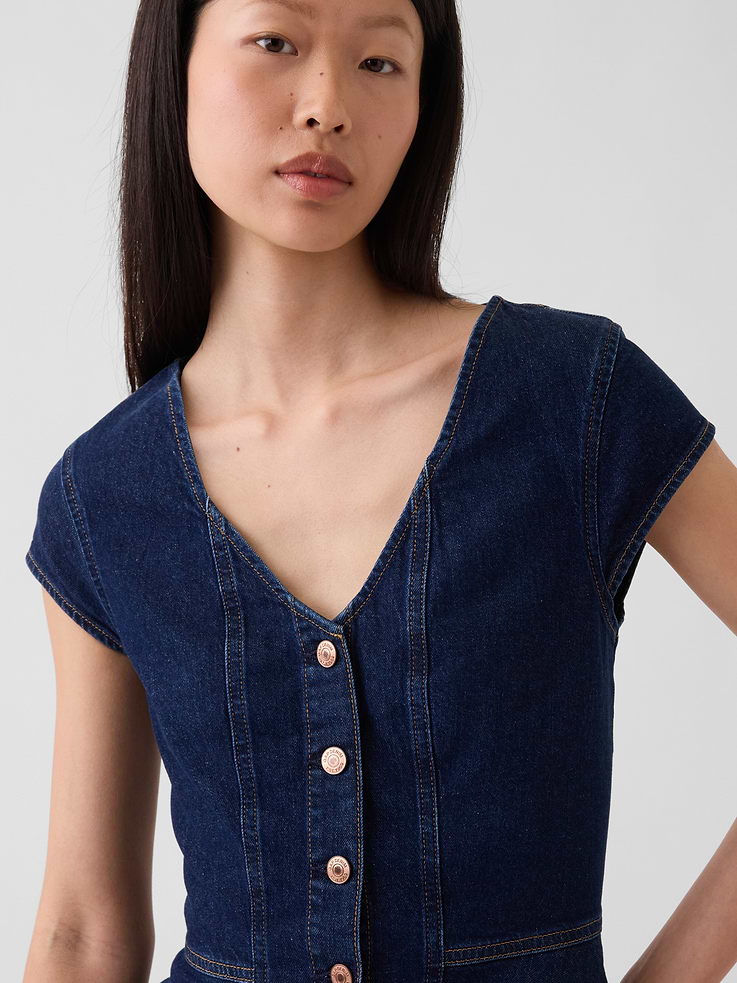 Image number 4 showing, Denim Fitted Peplum Top
