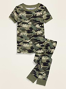 L'image numéro 1 présente Pyjama à motifs de dinosaures et imprimé camouflage pour tout-petit et bébé