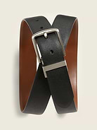Image number 1 showing, Faux-Leather Reversible Belt