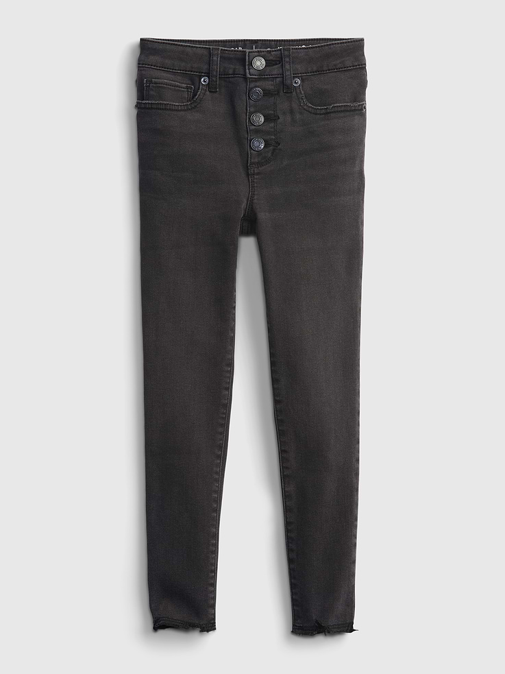 Image number 1 showing, Kids High-Rise Distressed Ankle Jeggings