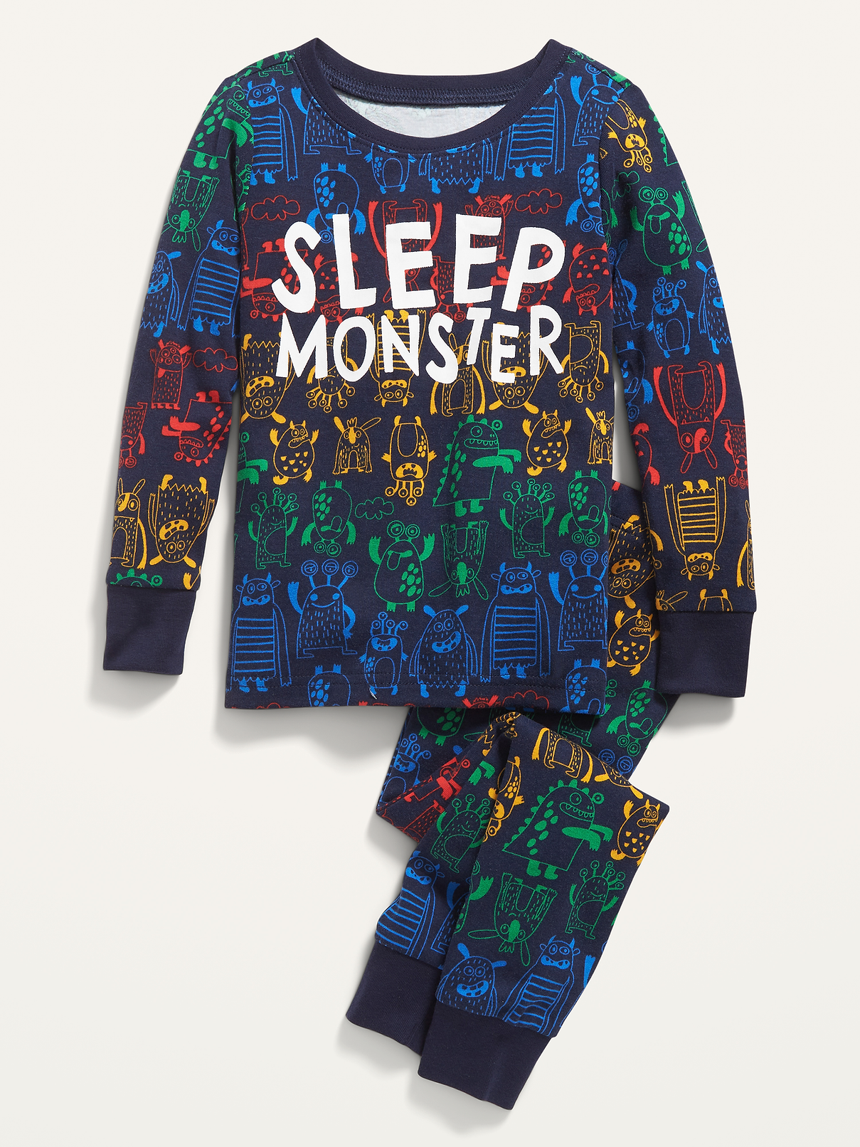 Image number 1 showing, Unisex Snug-Fit Graphic Pajama Set for Toddler & Baby
