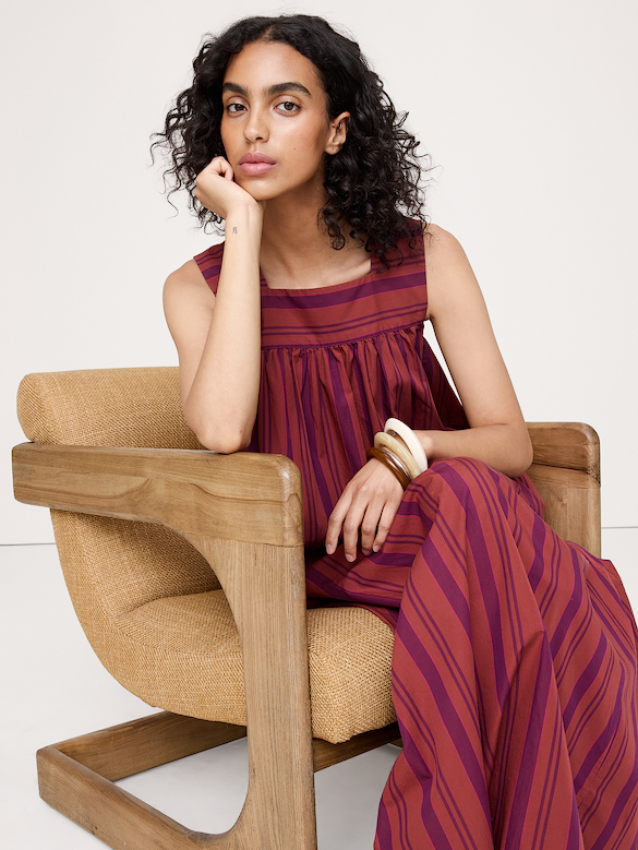 Cotton Square-Neck Dress
