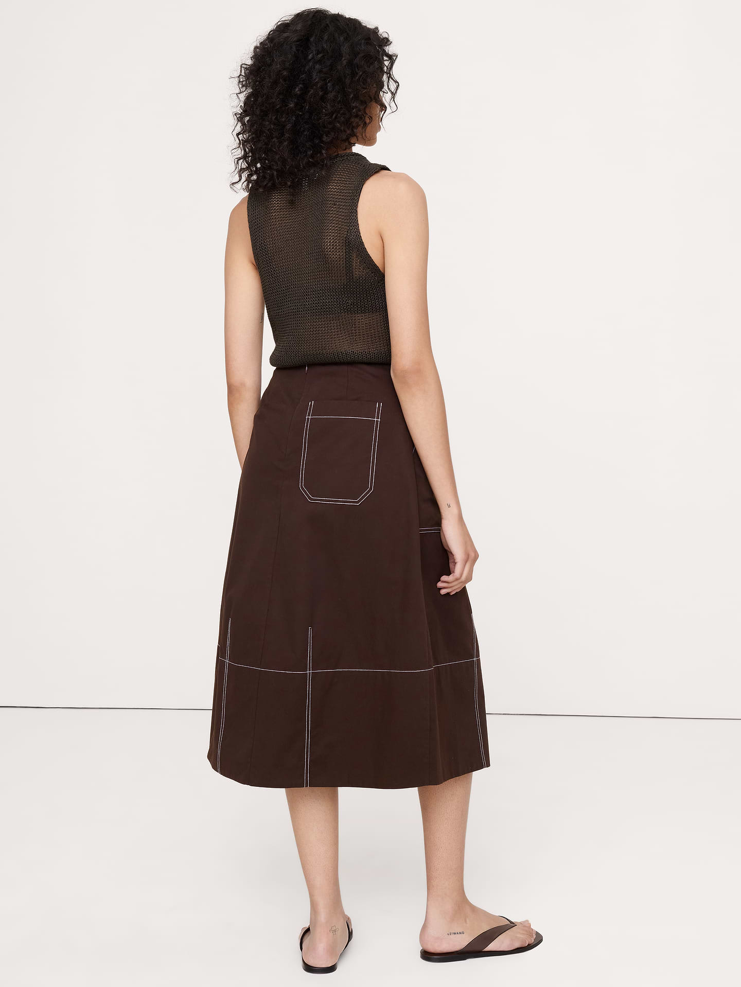 Image number 2 showing, Barrel Midi Skirt