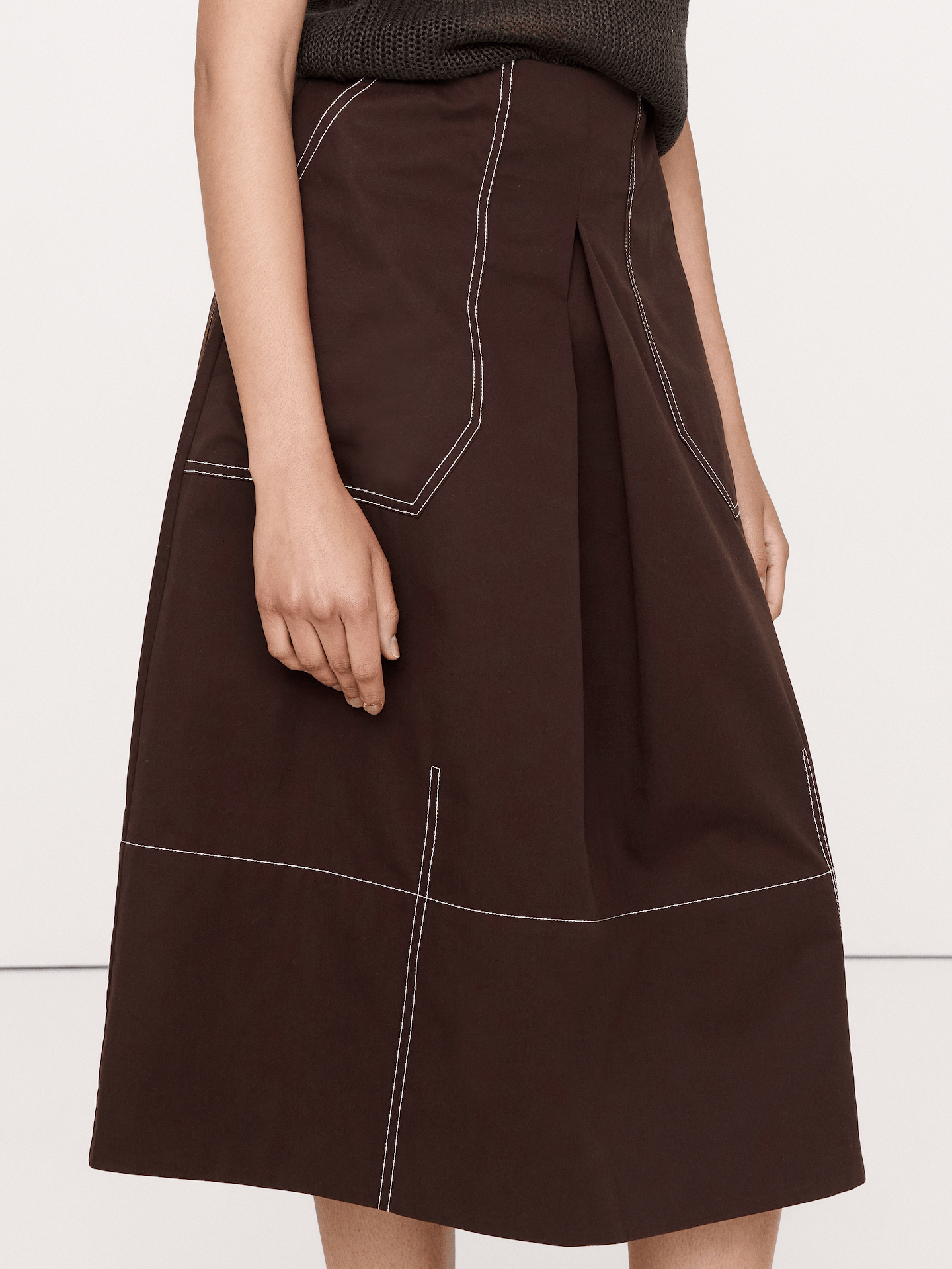 Image number 3 showing, Barrel Midi Skirt