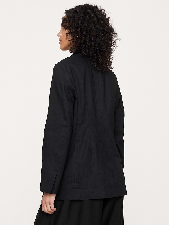 Relaxed Stretch Linen-Viscose Blazer