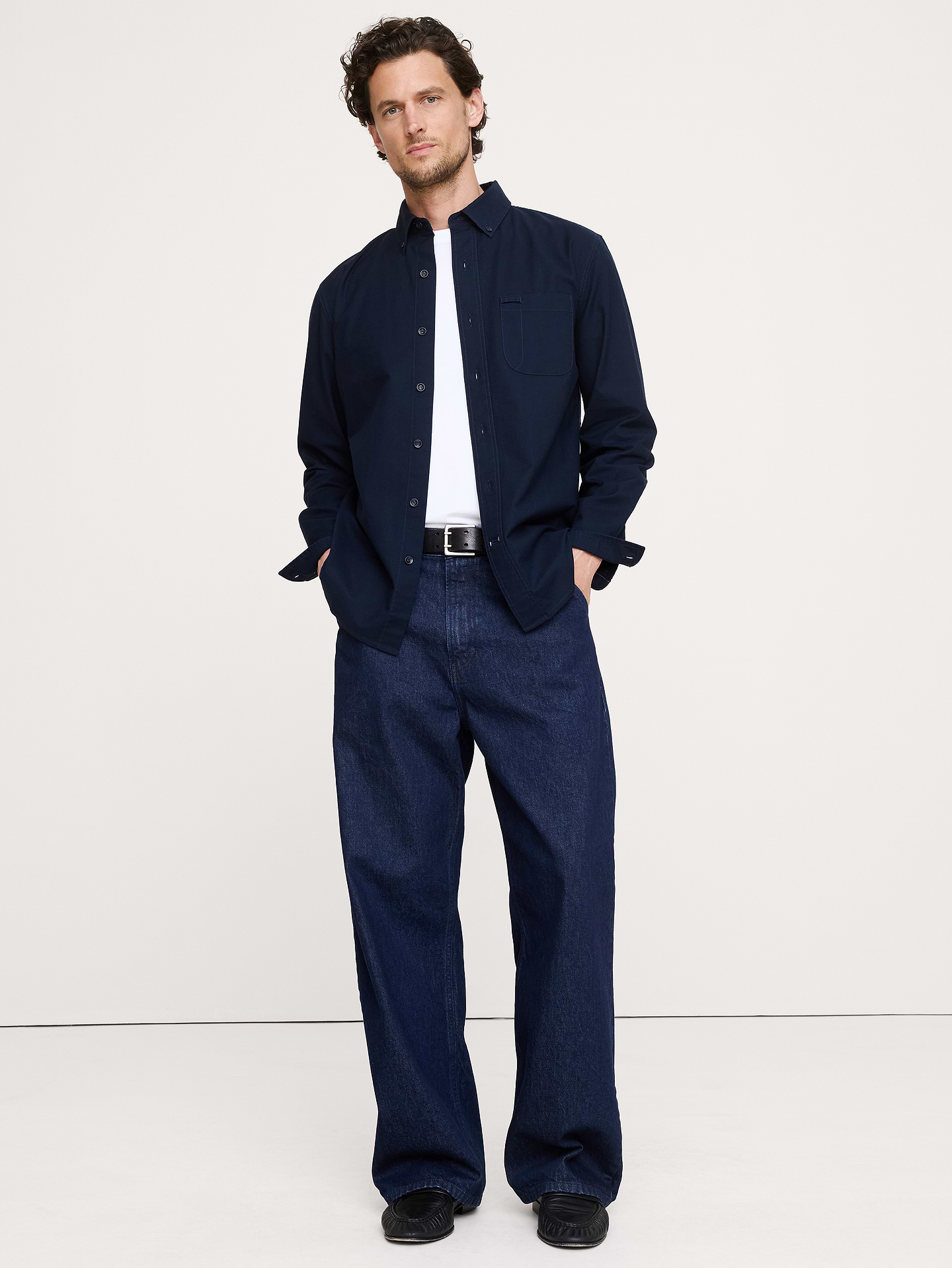 Image number 1 showing, Standard-Fit Cotton Oxford Shirt