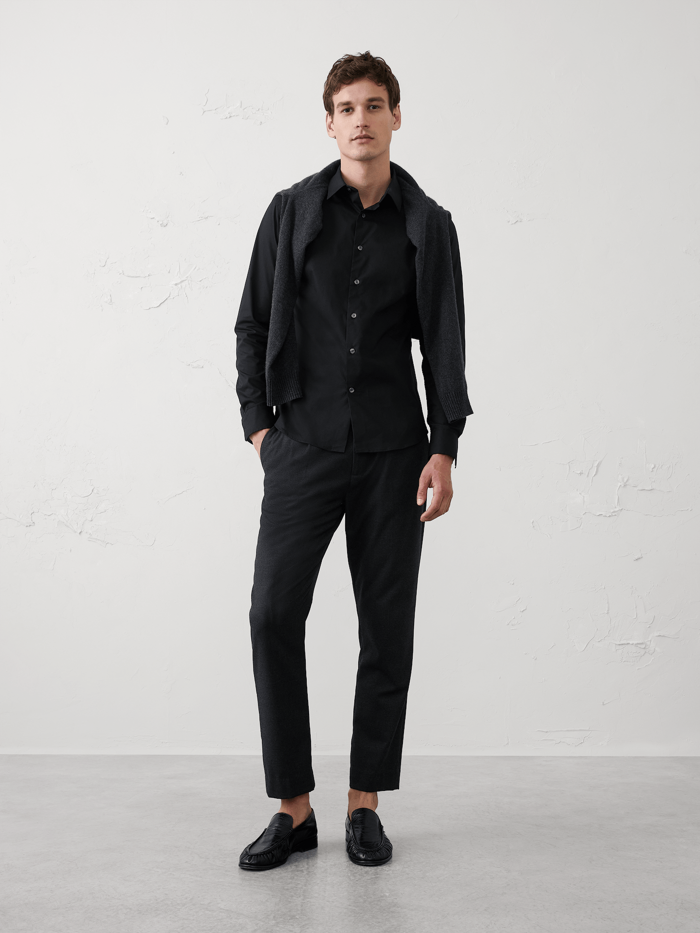 Image number 1 showing, Slim-Fit Untucked Dress Shirt