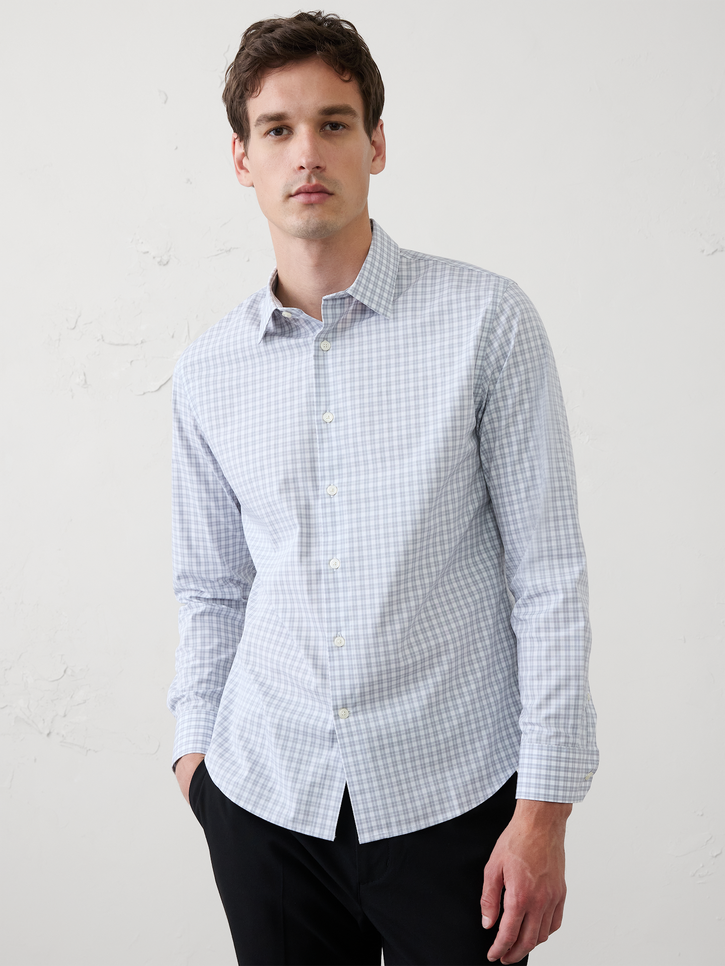 Image number 1 showing, Slim-Fit Untucked Dress Shirt