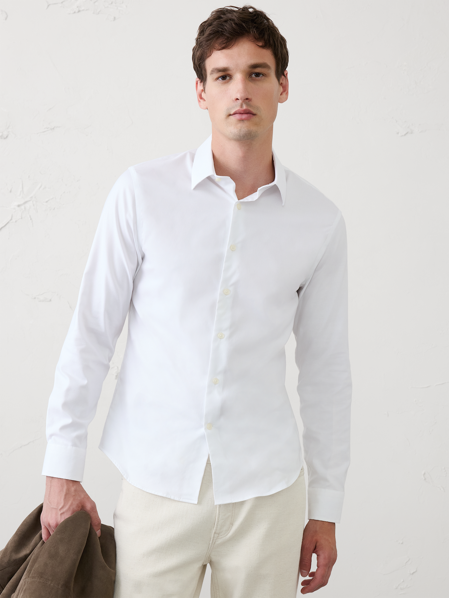 Image number 1 showing, Slim-Fit Untucked Dress Shirt