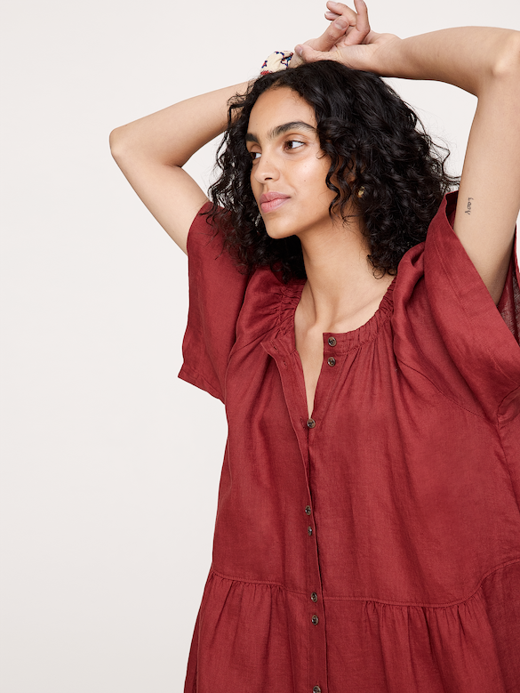 Button-Up Mini Dress