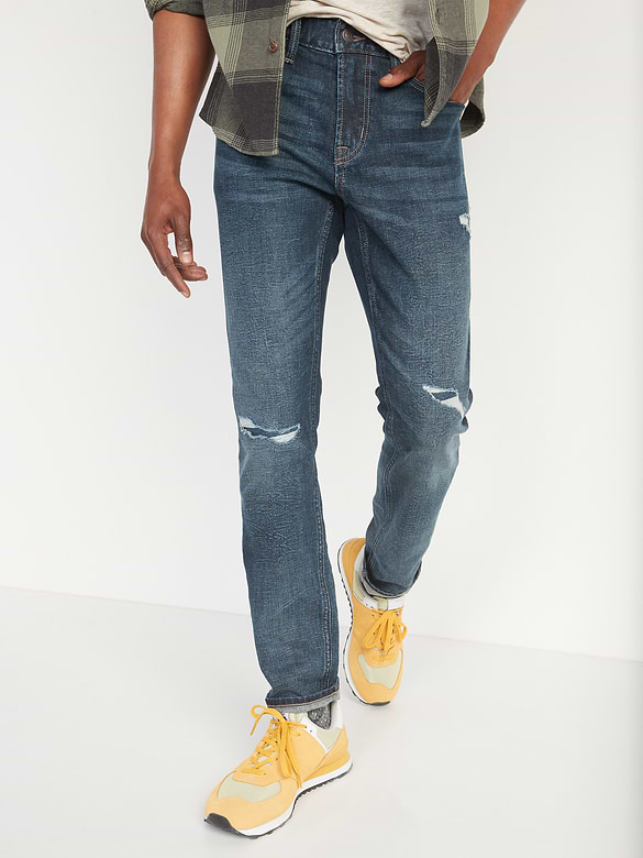 Skinny Built-In Flex Ripped Jeans