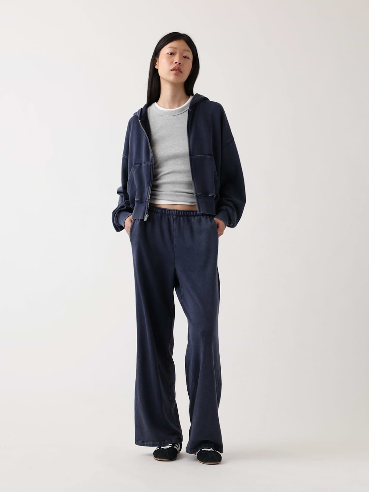 VintageSoft Terry Oversized Wedge Zip Hoodie | Gap