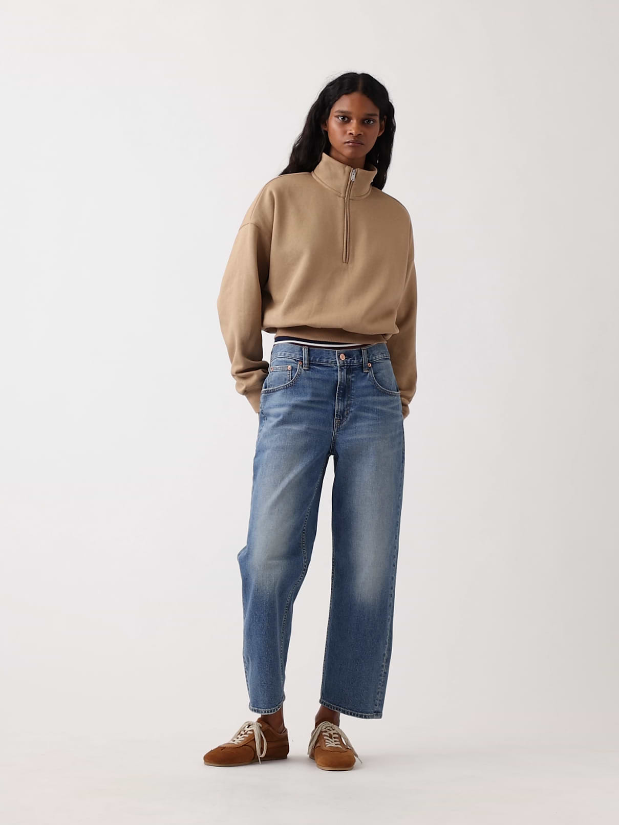VintageSoft Oversized Half-Zip Wedge Pullover | Gap