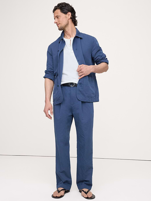 Archive Reissue Pleated Italian Linen-Cotton Pant