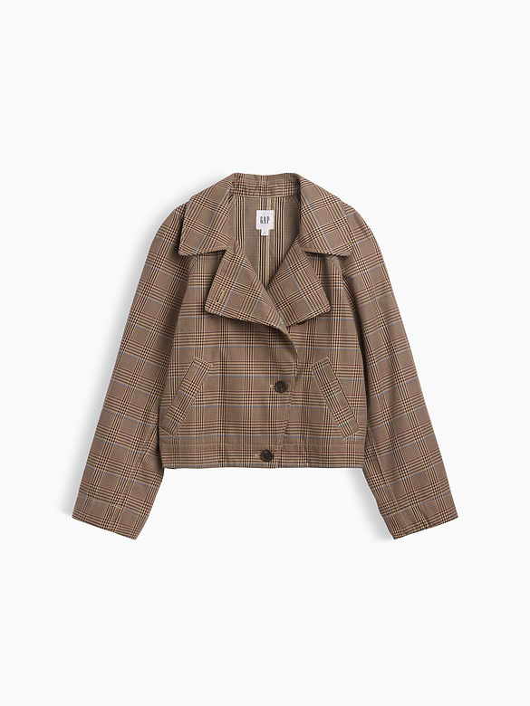 Relaxed Cropped Trench Coat