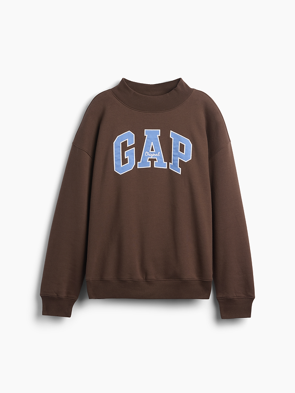 Oversized Gap Logo Mockneck Tunic Sweatshirt