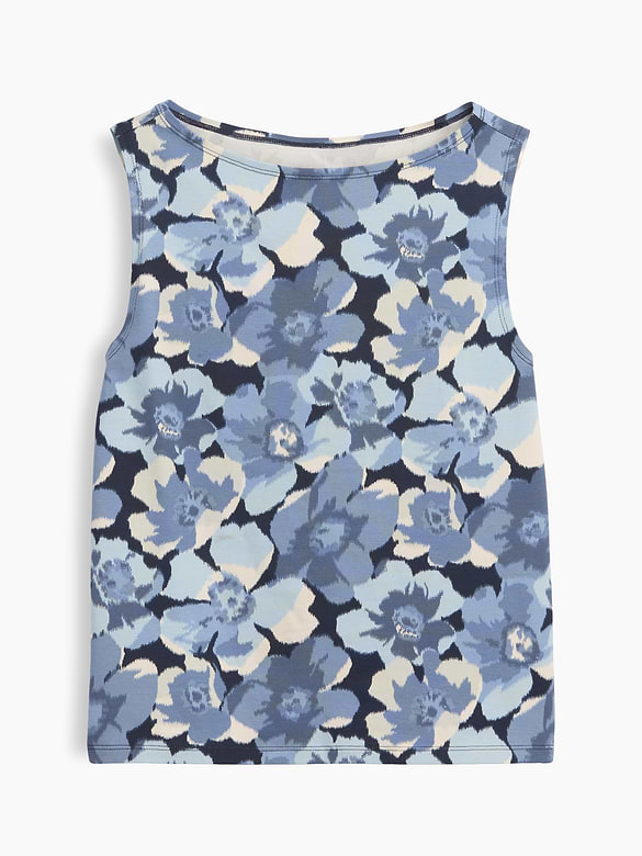 Sleeveless Boatneck Tank Top