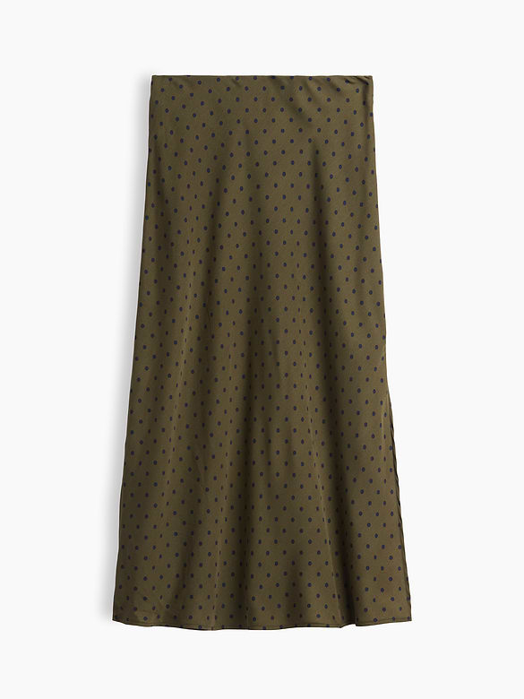 Satin Pull-On Maxi Skirt
