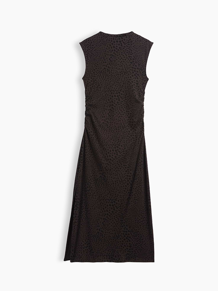 Image number 4 showing, Modern Ribbed Sleeveless Mockneck Midi Dress