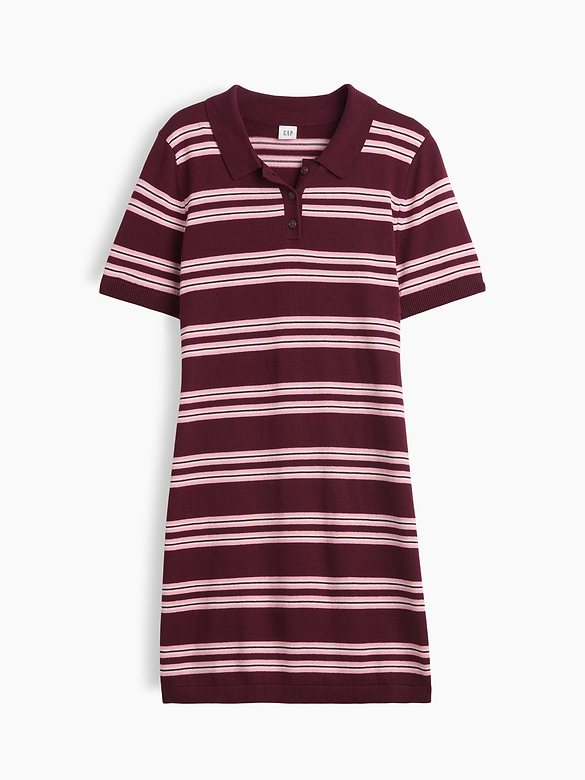 Polo Sweater Mini Dress