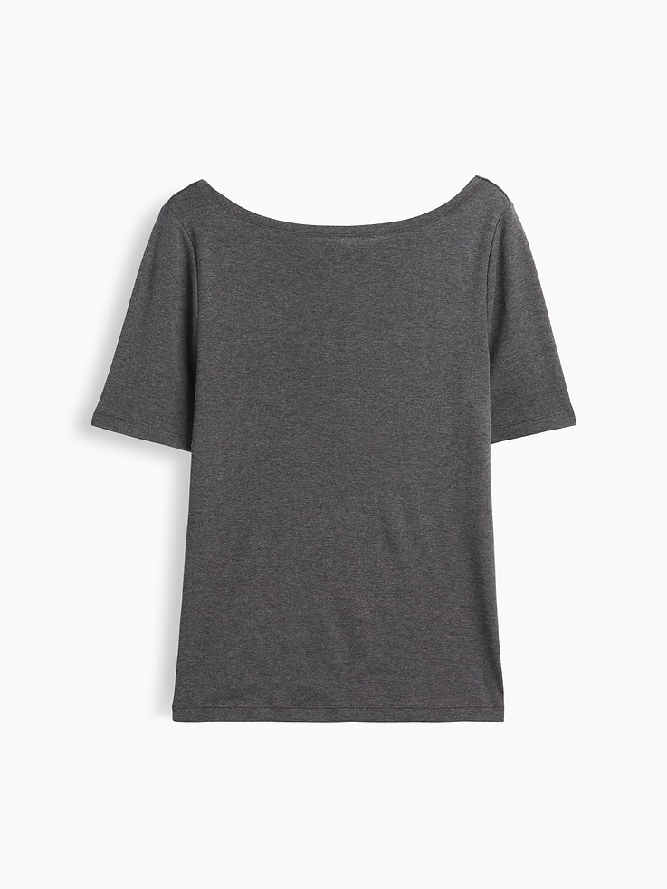 Image number 5 showing, Modern Ribbed Boatneck Top